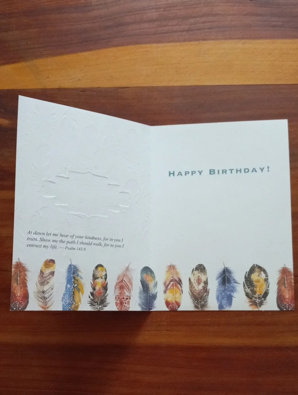 Lot of 5 Religious Feather & Dreamcatcher Birthday Cards with Envelopes